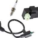 Ignition Coil Spark Plug CDI Box Replacement for Honda FourTrax 300 TRX300 2x4 4x4 1990 1991 1992 1993 30410-HC4-770 30510-HC4-000