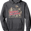 Respect The Locals Cryptids Folklure Funny Bigfoot Alien Pullover Hoodie, Size L