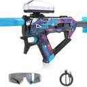 Electric Gel Ball Blaster, Automatic Splatter Ball Blaster with Adjustable Shooting Power, 10000 Gel Rounds, 400 Round Hopper with Rechargeable Battery,Outside Activities Toys for Teens Age 14 & Up