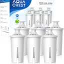 AQUA CREST Replacement for Brita Filter, Brita Water Pitchers and Dispensers, Classic OB03, Mavea 107007, and More, NSF Certified Pitcher Water Filter, 1 Year Filter Supply, 6 Count