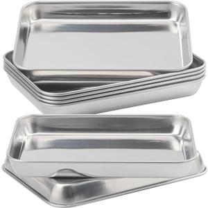 7 Pack Rectangle Stainless Steel Surgical Tray, 9 x 6.7 Inch Surgical Tray, Stainless Steel Medical Trays for Lab Instruments Organizer, Lab, Tattoo, Dental 7 Pack Rectangle Stainless Steel Surgical Tray, 9 x 6.7 Inch Surgical Tray, Stainless Steel Medical Trays for Lab Instruments Organizer, Lab, Tattoo, Dental