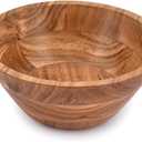 Samhita Acacia Wood Salad Bowl, Perfect for Salad, Vegetables Salad Bowl & Decorative Centerpiece Absolute Beautiful for Your Kitchen (9" x 9" x 4")