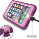 MXX Case Compatible with iPhone 8 and iPhone 7, with Screen Protector 3-Layer Super Full Heavy Duty Body Bumper Cover/Shock Protection/Dust Proof, Designed for iPhone 7 and 8 - (Purple/Light Pink)