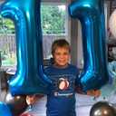 Navy Blue Number 11 Balloon 40 inch, 11 Number Balloons, 11th Navy Blue Birthday Decorations, 11 Year Old Girls Boys Blue Party Supplies