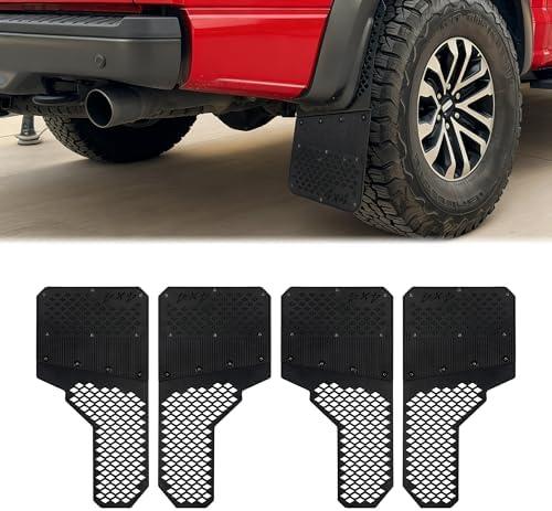 Mud Flaps Heavy-Duty for Pickup Trucks & SUVs, Universal All-Weather Splash Guards, Front & Rear Protection Against Mud, Rocks & Road Debris,Durable for Off-Road Use, 4PCS (Onyx Black Finish)