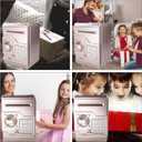 HUSAN Piggy Banks Money Banks for Kids, Electronic Password Code Money Banks ATM Banks Box Coin Bank for Children Boys and Girls (Rose Gold)