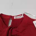 GRACE KARIN Women's Long Sleeve Shirts Mock Neck Casual Satin Blouse Tops for Business Office Work , Size L