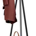 Simple Houseware Freestanding Coat Rack with Shelf, 9 hooks, Black