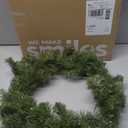 JOYIN 24'' Pre-Lit Christmas Wreath with Warm Lights, Large Lighted Christmas Wreaths for Front Door, Windows, Living Room, Xmas Indoor & Outdoor Holiday Decorations, Battery Operated