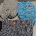 3 Pack Dog Sweaters for Small Dogs Girl Boy Winter Fleece Clothes Warm Soft Dog Sweatshirt Outfit for Dogs Cats Pet Apparel (M (Back: 13.7",Chest: 17.7", 10-14Ibs), Navy Blue+Grey+Light Blue)