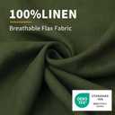 CHUFFED Linen Pillowcases 2 Pack 100% Linen Standard Pillow Cases, Breathable and Cooling Washed Pillowshams with Zipper Closure, 20x26 Inches,Mossy Green