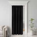 StangH Black Doorway Curtain Soft Velvet Blackout Thermal Insulated Privacy Room Dividers Thick Winter Window Drapes for Office/Bedroom/Hallway/Patio Closet, W42 x L80, 1 Panel