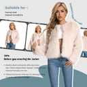 Fur Coats For Women, 2025 Plus Size Faux Fuzzy Jacket Fluffy Long Sleeve Winter Coat with Pockets. (Beige, XL)