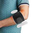 2 x Elbow Brace for Tendonitis, Adjustable Tennis & Golfers Elbow Strap with 2PCS Compression Gel Pads, Counterforce Brace for Tendon Pain Relief & Support Fit Men and Women 8"-12" (1)