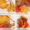 RECUTMS 2 Pcs Fall Garland Autumn Leaves Wreath Fall Decor Autumn Decor for Home Artificial Fall Foliage Garland Thanksgiving Decoration for Home Wedding Fireplace Party (Hyellow)