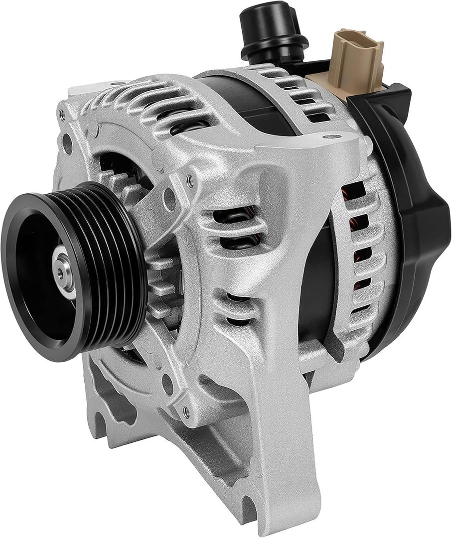 SCITOO Alternator Fits for Ford for F-250/ for F-350 Super Duty 2009-2010 V8 5.4L / V10 6.8L, for F-450/ for F-550 Super Duty 2010-2012 V10 6.8L 12V 150Amp CW 6-Groove Pulley 104210-5820