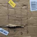 LEHOM 3 Tier Rolling Storage Cart, Metal Trolley Utility Cart with Wheels & Hooks, Easy Assembly Organizer Storage Cart for Bathroom Kitchen Office Bedroom