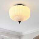 14 Inch Milk White Glass Ceiling Light,Mid Century Modern Ceiling Light Fixture,Schoolhouse for Bedroom,KitchenDining Room,Hallway