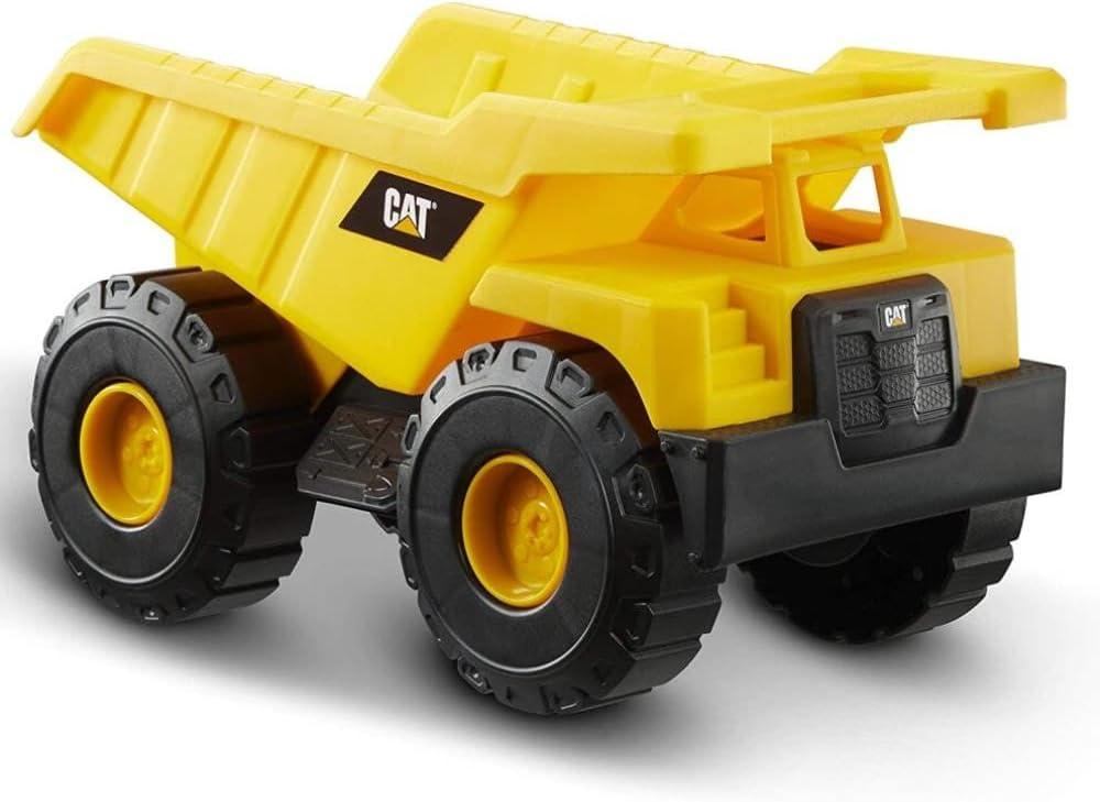 CAT Construction Toys, Construction Fleet 10" Dump Truck Toy - HeavyDuty Plastic, Working Tilting Bed & FreeRolling Wheels, Indoor/Outdoor Sandbox Truck for Toddlers & Kids Ages 2-6
