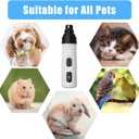Silent Groom Pro Nail Grinder, Silent Groom Pro Pet Nail Clipper,Rechargeable Dog Nail Grinder, Safe Effective Portable Pet Nail Trimmer for Home use (White)