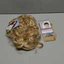 Rugelyss Vintage Short Blonde Beehive Wig with Bangs Curly Wavy Heat Resistant Synthetic Hair Wigs for Women fits 70s 80s Costume or Halloween and Party