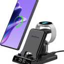 25W USB C Fast Charging Station for Samsung, SwanScout 701S, Foldable 3 in 1 Charging Dock Stand for Galaxy S25/S24/Z Flip 7/Fold 7/A56/A36/USB C Buds, Charger for Samsung Galaxy Watch Ultra/8/7/6/5