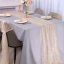 Snowkingdom 3Pcs 10Ft Gold Table Runners, Sheer Gauze Chiffon Cheesecloth Glitter Golden Metallic Foil, Gold Decorations for Home Party Wedding Birthday Anniversary Fall Thanksgiving Christmas Holiday