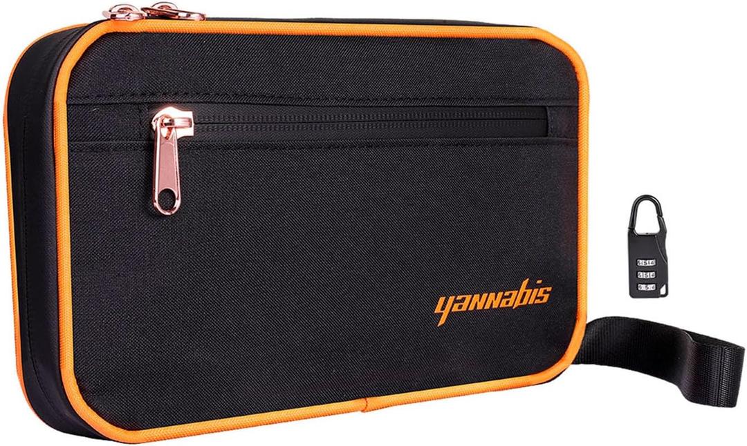 Smell Proof Bag with Combination Lock, Odor Proof Pouch, Travel Storage Case 8.6 x 5 Inch
