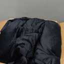 A Nice Night Satin Silky Soft Quilt Luxury Super Soft Microfiber Bedding Thin Comforter Set Full/Queen, Light Weighted (Black, Queen)