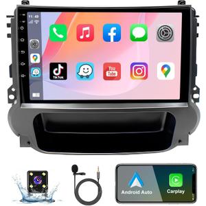 Car Radio for Chevy Malibu 2011 2012 2013 2014 2015 Stereo, 9 Touch Screen Head Unit for Malibu Android Radio Bluetooth, Wireless Carplay Android Auto, GPS, WiFi, HiFi, Split Screen, SWC, Backup Cam