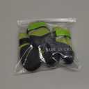 Dog Shoes, Outdoor Dog Boots Non-Slip Waterproof Dog Booties for Dogs 4Pcs for Winter Snowy Day, Summer Hot Pavement with Rugged Sole Green (Size 5:2.51''x2.36'')(L*W) for 41-60lbs)