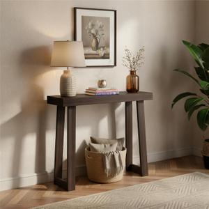 Plank+Beam Solid Wood Console Table, 36 Inch, Sofa Table, Narrow Entryway Table for Hallway, Behind The Couch, Living Room, Foyer, Easy Assembly, Walnut