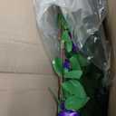 Sumery Expandable Fence Privacy Screen for Balcony Patio Outdoor,Decorative Faux Ivy Fencing Panel,Artificial Hedges (Single Sided Leaves) (2, Purple Flowers)