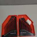 EFFICERE 30-Piece Premium Hex Key Allen Wrench Set, SAE and Metric Assortment, L Shape, Chrome Vanadium Steel, Precise and Chamfered Tips | SAE 0.028-3/8 inch, Metric 0.7-10 mm | In Storage Case