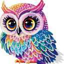 YIYIAH Diamond Art Kits for Adults Colorful Owl Statues Desk Placement Ornament - 5D Diamond Painting Diamond Art Kits Paintings for Beginners - DIY Diamond Art Home Decor Birthday Gifts for Women