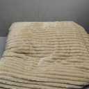 BEDELITE Fleece Blanket King Size  3D Ribbed Jacquard Soft and Warm Decorative Fuzzy Blankets  Cozy, Fluffy, Plush Lightweight Throw Blankets for Couch, Bed, Sofa(Brown, 108x90 inches)