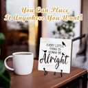 Inspirational Desk Decor Sign, Every Little Thing Is Gonna Be Alright,Wooden Sign With Metal Stand, Three Little Birds Sign Gifts, For Home Office Desk Decor,Uplifting Gifts For Family Coworker, A16