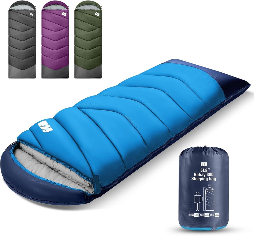 Sleeping Bags for Adults Cold Weather & Warm,Backpacking Camping Sleeping Bag for Tall Girls Boys,Lightweight,Compact,Waterproof Camping Gear for Traveling,Hiking,Hotel,Outdoor & Indoor, 4lb-Blue 