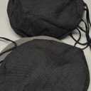 AddGrace Round Bar Stool Cushions with Ties Set of 2 Non Slip Seat Cushions 12x12 Inch Washable Chair Pads Removable Washable Cover Black