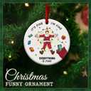 5 x Funny Christmas Ornament 2025 - Its Fine Im Fine Everything is Fine Holiday Tree Decoration, Hilarious Stress Relief Gag Gift, Funny Xmas Movie-Inspired Ornament, Unique Holiday Humor Decor
