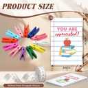 Reallnaive 12 Set Teacher Appreciation Gifts Bulk 2 Cup Drink Carriers with Handle Ruler Ribbon Teacher Appreciation Week/day Thank You Gifts Flower Bags with Thanks Cards(Classic,Kraft Paper Brown)