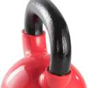 Amazon Basics Vinyl Kettlebell for Strength Training and Workout, 35 Pounds, Textured Handle, Red