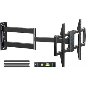 MOUNTUP Long Arm Corner TV Mount for Most 42-75 Inch TVs, TV Wall Mount with 32 Long Extension, Swivel & Tilt Articulating Full Motion TVs Mount, MAX VESA 600x400mm, Holds up to 99 lbs MU0076