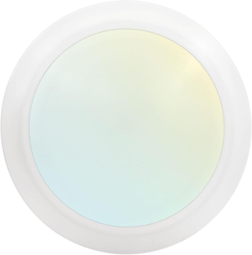 LUXRITE 6 Inch LED Disk Lights, Dimmable Flush Mount Ceiling Light, 5CCT Selectable 2700K 3000K 3500K 4000K 5000K, 12.5W, 1000LM, Surface Mount Light Fixture, Damp Rated, Energy Star, ETL (White)