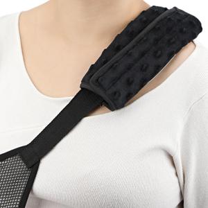 Cushioned Arm Sling Padding for Neck Slim Sling Pad Neck Strap Cushion Comfort Shoulder Support Rotator Cuff Surgery Arm Immobilizer Brace Carry Padded Cover Pillow Wrist Hand Injury, Pack of 1 Black