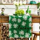 Artoid Mode Lucky Shamrocks Clover 210 GSM St. Patrick's Day Table Runner, Seasonal Kitchen Dining Table Decoration for Home Party Decor 13x72 Inch
