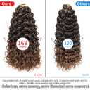 QRHSUKA Curly Crochet Hair GoGo Curl Crochet Hair for Women Ocean Wave Synthetic Bohemian Crochet Braid Water Wave Crochet hair Extensions (12 inch(Pack of 6), T1B/30)