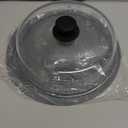 2 in 1, Glass Microwave Splatter Cover for Food & Microwave Place Mat, Plate Splatter Guard Lid with Easy Grip Silicone Handle Knob, Borosilicate Glass with Vent Hole, Food Grade, No Plastic, 10in