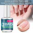 2 x 3 Days Nail Care Formula with Keratin Amino Acid & Aloe for Superior Nail, Strengthening and Hydration, for Dry, Weak & Fragile Nails, 16ml/0.56oz (1PC)