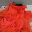 Christmas Costume Kids for Girls Red Dress with Black Wig Veil Lace Gloves Costume Set (140(8-9Y))